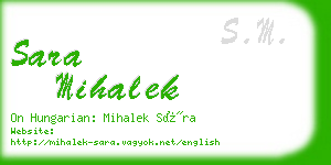 sara mihalek business card